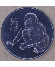 Северная Корея 1/2 чон 2002 Обезьяна UNC арт. 2976-00006